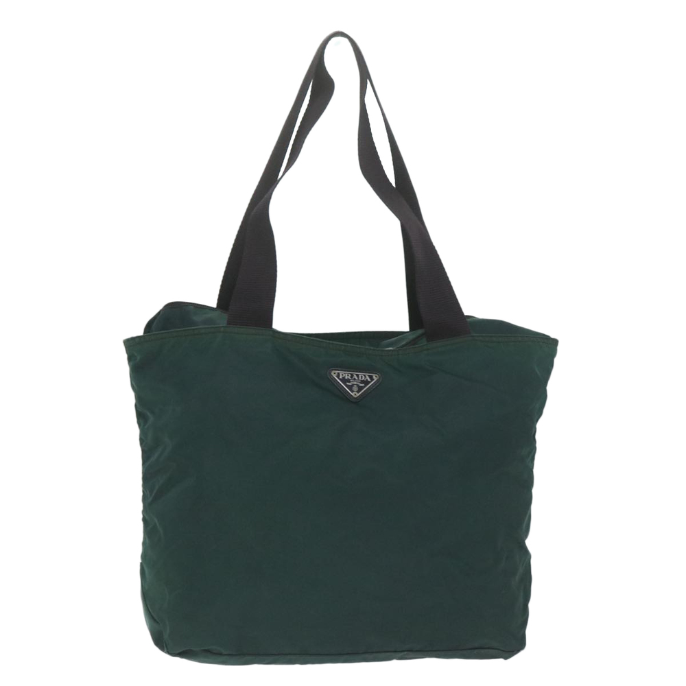 PRADA Tote Bag Nylon Green Auth ac2533 - Picture 2 of 16
